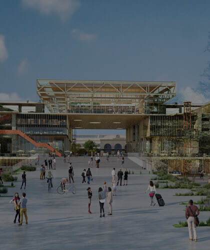 Simulation de la future gare routière internationale de Gerland